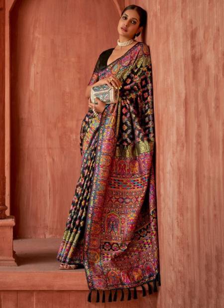 Black Colour MANJULA AARADHYA 3 Heavy Wedding Wear Designer Silk Saree Collection 3275-C
